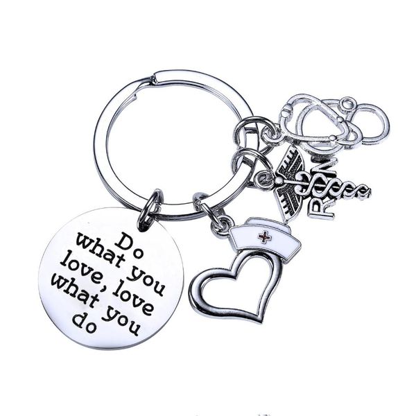 12 pc wholesale do what you love keyring love heart cap keychain nurse school graduation gifts for women men family friends hot, Silver
12 pc wholesale do what you love keyring love heart cap keychain nurse school graduation gifts for women men family friends hot, Silver
