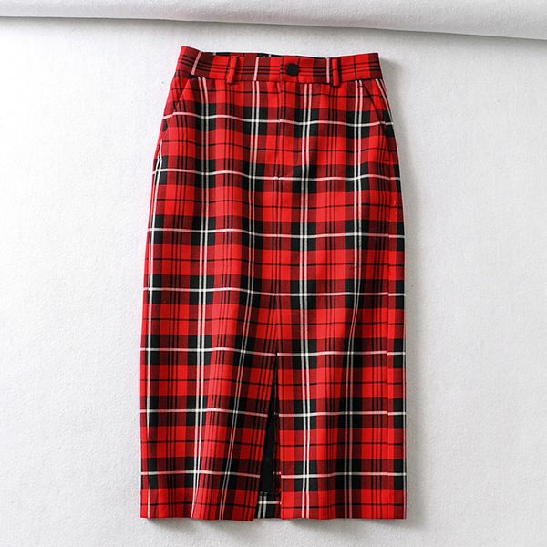 fandy lokar casual red plaid printed skirts women fashion straight skirt women elegant split mid calf skirts female ladies ld, Black
fandy lokar casual red plaid printed skirts women fashion straight skirt women elegant split mid calf skirts female ladies ld, Black