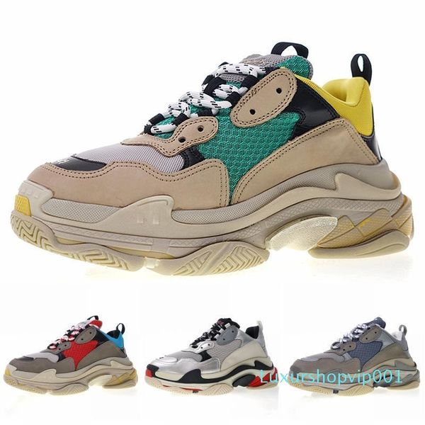 2019 luxury triple s men women casual shoes new balck red green stitching solor uppers designer sneakers boots 36-45, Black
2019 luxury triple s men women casual shoes new balck red green stitching solor uppers designer sneakers boots 36-45, Black