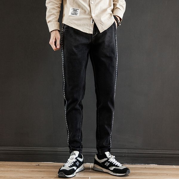 men's jeans 2019 autumn and winter new loose wild straight stripes solid color jeans youth personality fashion men's clothing, Blue
men's jeans 2019 autumn and winter new loose wild straight stripes solid color jeans youth personality fashion men's clothing, Blue