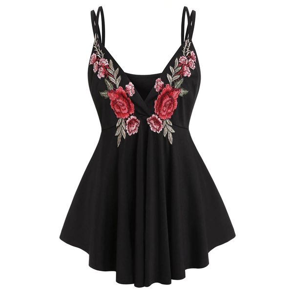 women's plus size camisole v-neck sleeveless vest strap embroidery vest grote maten dames kleding, White
women's plus size camisole v-neck sleeveless vest strap embroidery vest grote maten dames kleding, White