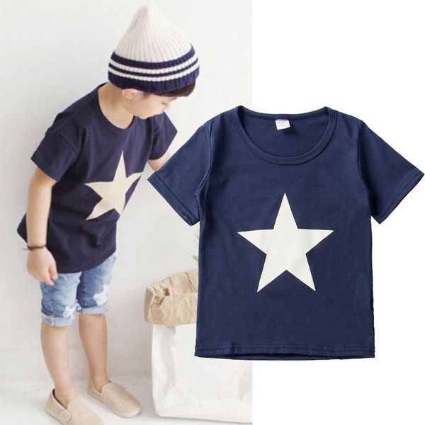 2019 summer fashion kids boys t-shirt short sleeve cotton star toddler children shirt infant t-shirts tees clothes 2-7t, Blue
2019 summer fashion kids boys t-shirt short sleeve cotton star toddler children shirt infant t-shirts tees clothes 2-7t, Blue