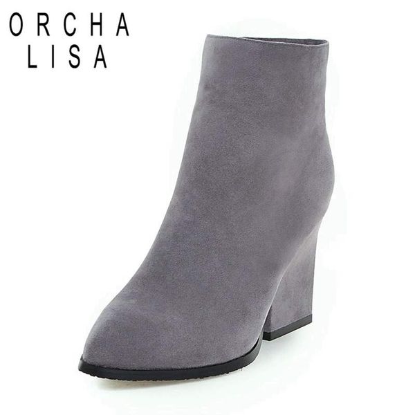 orcha lisa women boots mid-calf boots pointed toe high heels zipper flock fashion solid women botas feminino shoes a769, Black
orcha lisa women boots mid-calf boots pointed toe high heels zipper flock fashion solid women botas feminino shoes a769, Black