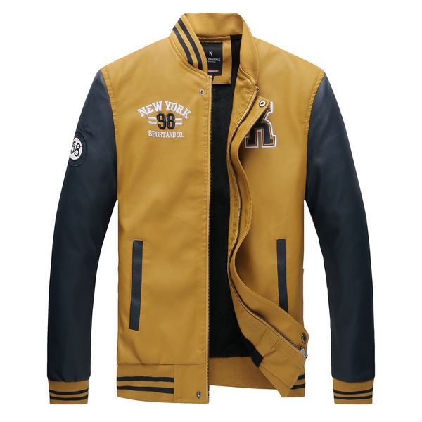 men leather jacket winter waterproof casual faux fur coats men leather motorcycle jackets clothing letter slim jacket zipper, Black
men leather jacket winter waterproof casual faux fur coats men leather motorcycle jackets clothing letter slim jacket zipper, Black
