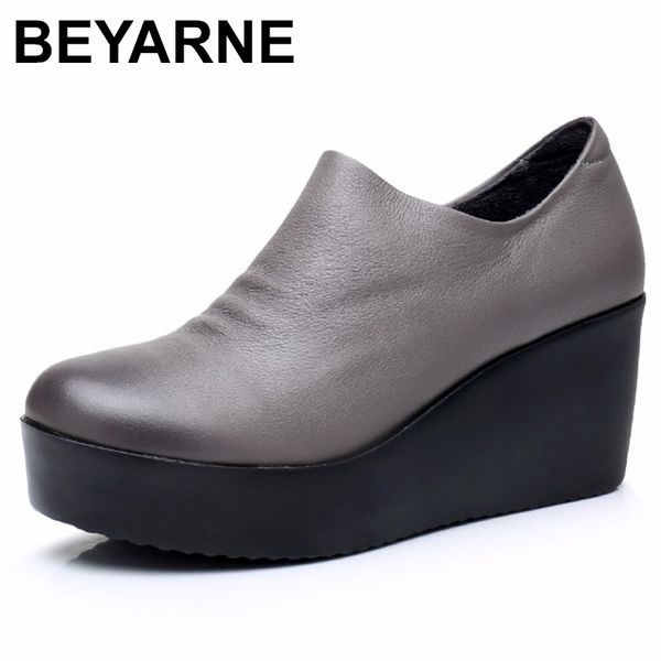 beyarne 2020 wedges women shoe spring autumn slip-on high heels round toe genuine leather casual ladies platform shoes womane296, Black
beyarne 2020 wedges women shoe spring autumn slip-on high heels round toe genuine leather casual ladies platform shoes womane296, Black