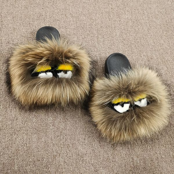 visi hop 2020 new women real fox fur monster slipper lovely raccoon fur sliders soft warm fluffy slide vs1020, Black
visi hop 2020 new women real fox fur monster slipper lovely raccoon fur sliders soft warm fluffy slide vs1020, Black