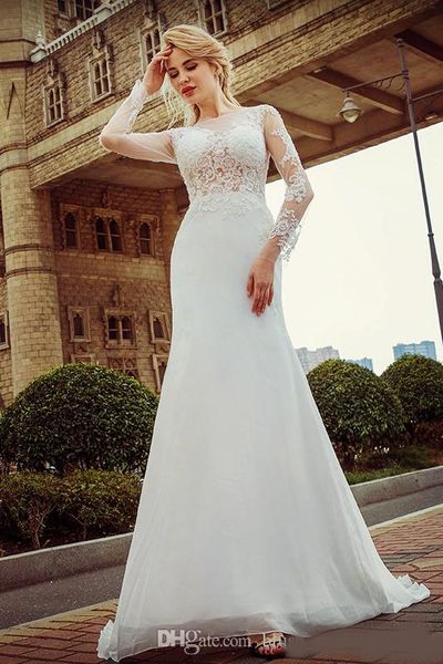 luxury long sleeve wedding dresses white fish tail lace long sleeved freight spring sticker beaches wedding dress
luxury long sleeve wedding dresses white fish tail lace long sleeved freight spring sticker beaches wedding dress