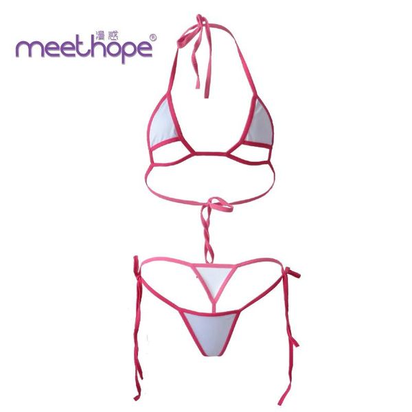 2019 women bra halter neck micro bikini three point strappy lingerie set cosplay sissy open mini cup bra underwear, Red;black
2019 women bra halter neck micro bikini three point strappy lingerie set cosplay sissy open mini cup bra underwear, Red;black