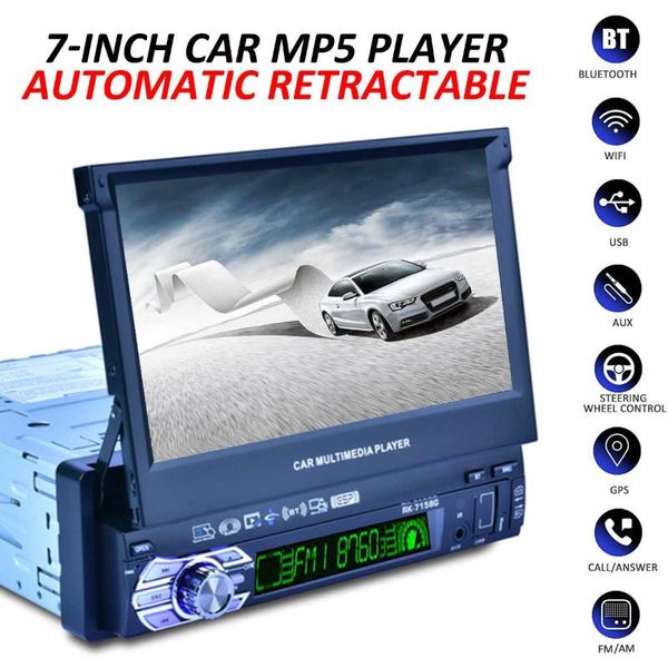 1080p 7-дюймовый автомобильный радиоприемник стерео автомобильный mp5 плеер 1 din выдвижной экран gps bluetooth fm / am +камера windows ce m
1080p 7-дюймовый автомобильный радиоприемник стерео автомобильный mp5 плеер 1 din выдвижной экран gps bluetooth fm / am +камера windows ce m