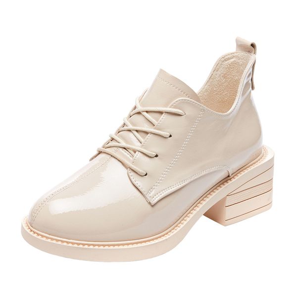 high-quality mirror patent leather thick heel women's black oxford shoes for women high heels beige lace up butterfly shoes zapatos muj
high-quality mirror patent leather thick heel women's black oxford shoes for women high heels beige lace up butterfly shoes zapatos muj