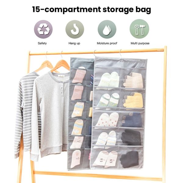 closet hanging organizer with pockets, dual sided 15-pocket wall shelf wardrobe organizers storage bags
closet hanging organizer with pockets, dual sided 15-pocket wall shelf wardrobe organizers storage bags