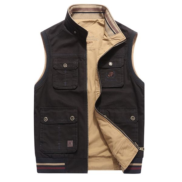 reversible vest men cotton stand collar multi pockets 2020 new vest style brand jacket waistcoat plus size 8xl, Black;white
reversible vest men cotton stand collar multi pockets 2020 new vest style brand jacket waistcoat plus size 8xl, Black;white