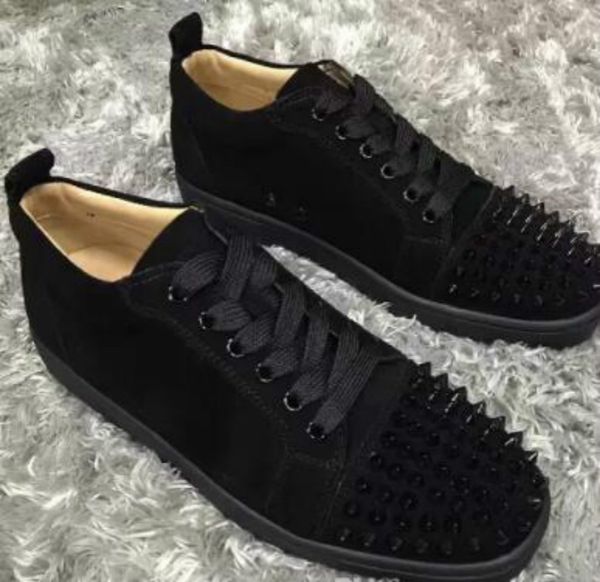 men's sneaker shoes party dress wedding low junior spikes red bottom glitter leather shoes red sole leisure outdoor flats eu35-46, Black
men's sneaker shoes party dress wedding low junior spikes red bottom glitter leather shoes red sole leisure outdoor flats eu35-46, Black