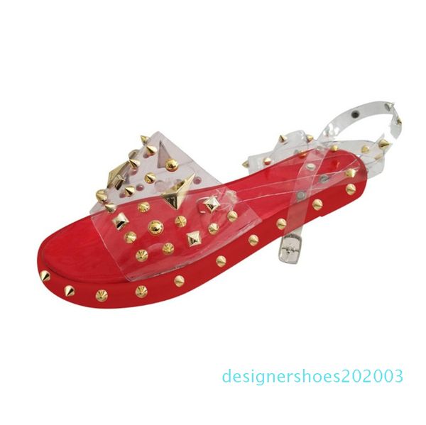 women rivet sandals large size sandals ladies 2020 summer transparent film flat fishmouth studs women's bling metal flats cool girl d03, Black
women rivet sandals large size sandals ladies 2020 summer transparent film flat fishmouth studs women's bling metal flats cool girl d03, Black