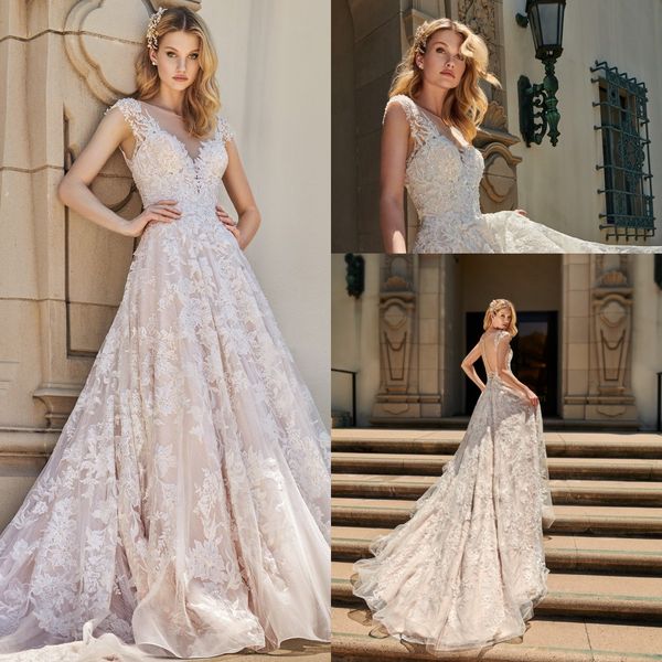 2020 wedding dresses lace appliques beads beach bridal gowns custom made button back sweep train a line wedding dress robe de mariee, White
2020 wedding dresses lace appliques beads beach bridal gowns custom made button back sweep train a line wedding dress robe de mariee, White
