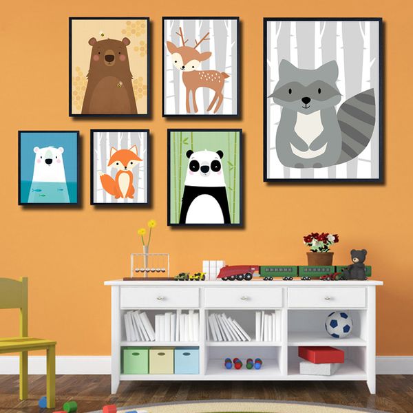 cartoon nursery wall art animal cute bear canvas poster baby deer raccoon print painting nordic kid bedroom decor picture
cartoon nursery wall art animal cute bear canvas poster baby deer raccoon print painting nordic kid bedroom decor picture