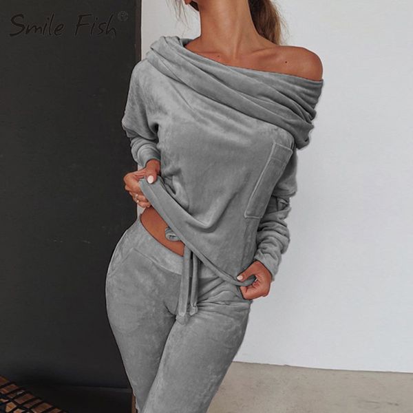 winter warm soft velvet tracksuits women's sets slash neck slim long pants autumn female casual two piece sets outfits gv961, White
winter warm soft velvet tracksuits women's sets slash neck slim long pants autumn female casual two piece sets outfits gv961, White