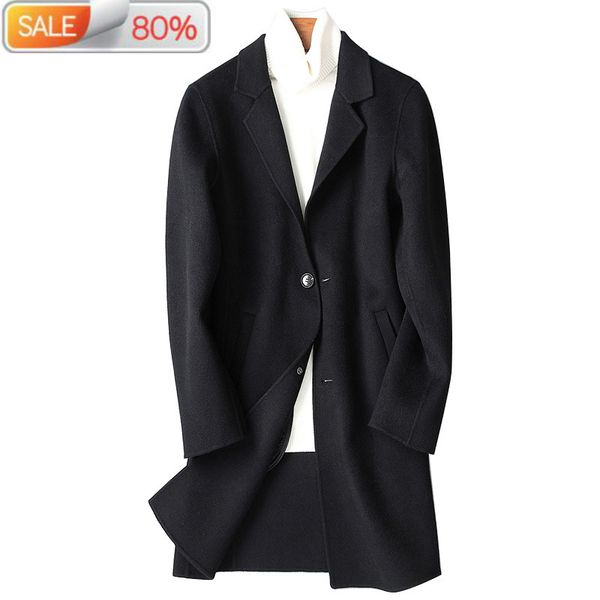 double-sided 100%wool coat men spring autumn long jacket windbreaker mens coats and jackets abrigo hombre 12 b21550, Black
double-sided 100%wool coat men spring autumn long jacket windbreaker mens coats and jackets abrigo hombre 12 b21550, Black