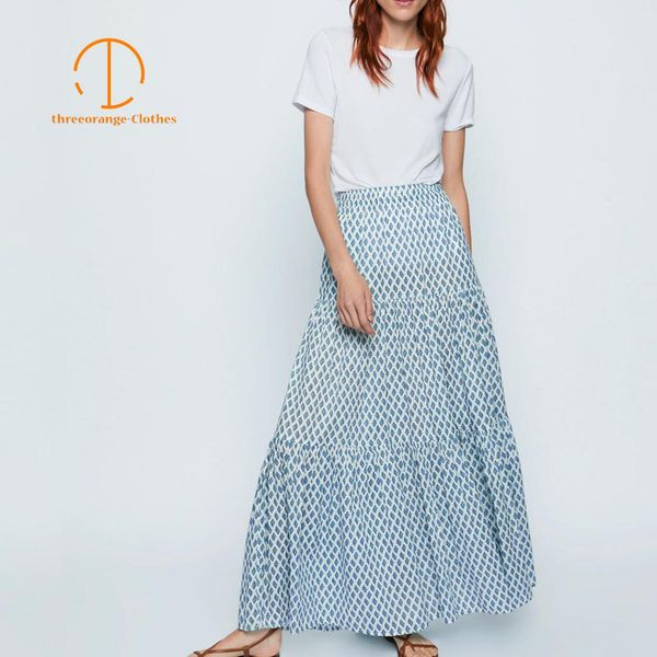 office lady long skirt women vintage concise print patchwork hemline elastic waist summer casual comfortable maxi skirts femme, Black
office lady long skirt women vintage concise print patchwork hemline elastic waist summer casual comfortable maxi skirts femme, Black