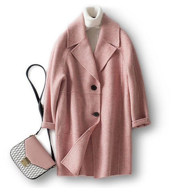 winter woman coats 2019 female medium and long double-sided coats cocoon type loose double-faced cashmere wool woolen as177, Black
winter woman coats 2019 female medium and long double-sided coats cocoon type loose double-faced cashmere wool woolen as177, Black