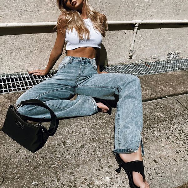 women's jeans monmoira 2021 high waist ins women streetwear vintage denim trousers ladies cwp0137-5, Blue
women's jeans monmoira 2021 high waist ins women streetwear vintage denim trousers ladies cwp0137-5, Blue