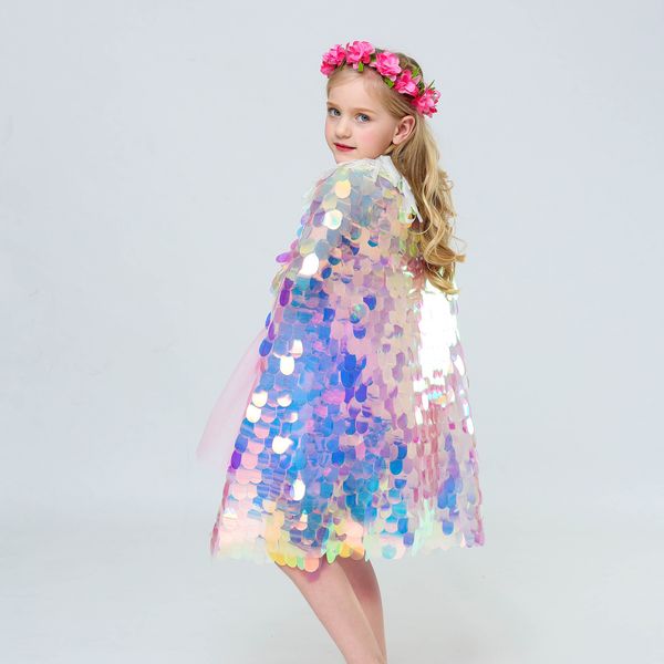 mermaid cloak colorful sequins cape glittering baby girls princess dresses boutique new halloween party cape costume cosplay props aa19198, Blue
mermaid cloak colorful sequins cape glittering baby girls princess dresses boutique new halloween party cape costume cosplay props aa19198, Blue