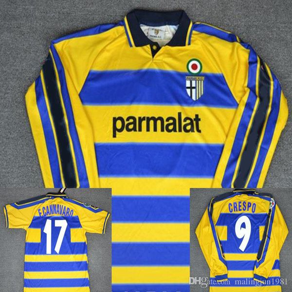 99 00 parma cre po cannavaro italia retro occer jer y long leeve football hirt cami eta maillot cami a futebol maglie calcio
99 00 parma cre po cannavaro italia retro occer jer y long leeve football hirt cami eta maillot cami a futebol maglie calcio