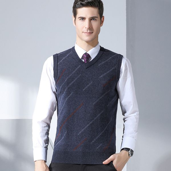 grevol men's vest solid color sweaters casual style 100% wool knitted business men sleeveless vest geometric striped 8158, Black;white
grevol men's vest solid color sweaters casual style 100% wool knitted business men sleeveless vest geometric striped 8158, Black;white