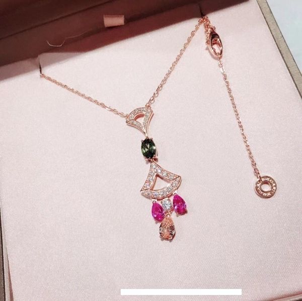2019 early spring new classic colorful treasure hollow double skirt fringed colored diamond necklaceof, Silver
2019 early spring new classic colorful treasure hollow double skirt fringed colored diamond necklaceof, Silver