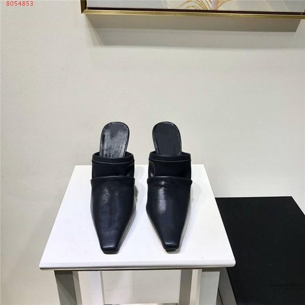 classic high heel sandals, silk half slippers, ladies new summer wear with pointed toe sandals heel height cm with box 35-40, Black
classic high heel sandals, silk half slippers, ladies new summer wear with pointed toe sandals heel height cm with box 35-40, Black