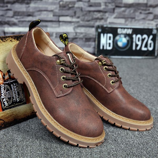men's shoes 2018 autumn retro leather shoes men big head work low casual ankle boots trendy men's, Black
men's shoes 2018 autumn retro leather shoes men big head work low casual ankle boots trendy men's, Black