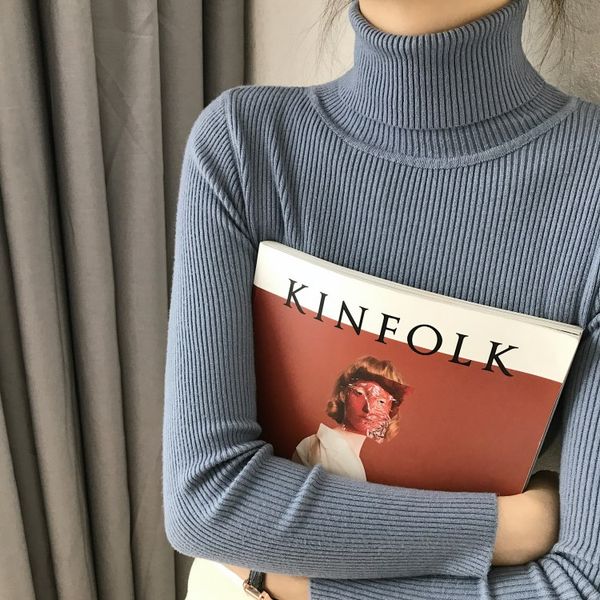 fashion 2019 fall women slim solid turtleneck sweater korean style ribbed pullover long sleeve knitted sweater, White;black
fashion 2019 fall women slim solid turtleneck sweater korean style ribbed pullover long sleeve knitted sweater, White;black