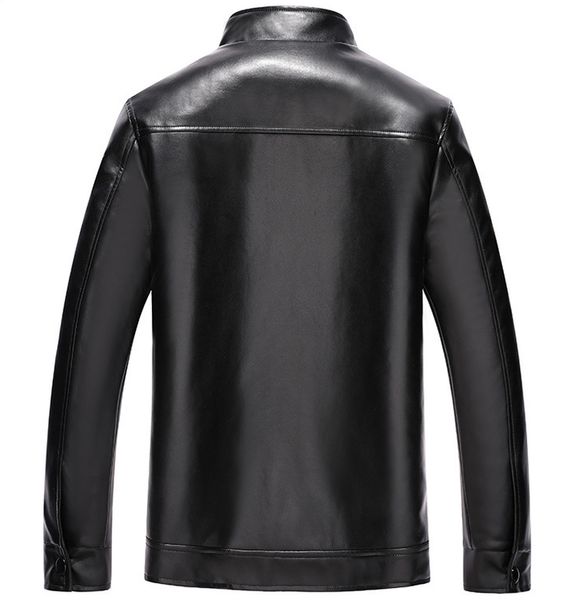 spring autumn and winter leather jacket male stand collar plus velvet thick loose casual motorcycle leather jacket, Black
spring autumn and winter leather jacket male stand collar plus velvet thick loose casual motorcycle leather jacket, Black