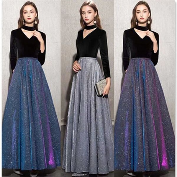 spot evening dress female 2020 new ladies noble elegant dress skirt was thin long-sleeved party banquet temperament skirt, White;black
spot evening dress female 2020 new ladies noble elegant dress skirt was thin long-sleeved party banquet temperament skirt, White;black