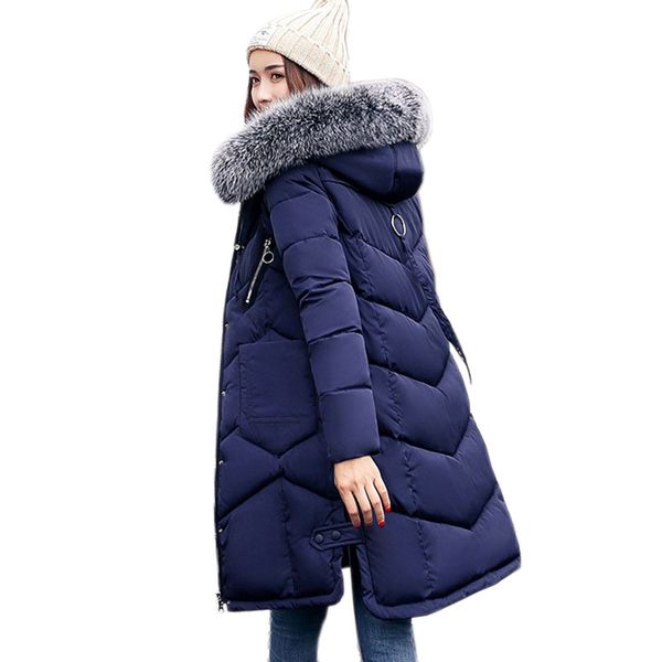 women winter long cotton jackets fur collar hooded warm coat thick slim plus size female overcoat fashion new student parkas 133, Black
women winter long cotton jackets fur collar hooded warm coat thick slim plus size female overcoat fashion new student parkas 133, Black