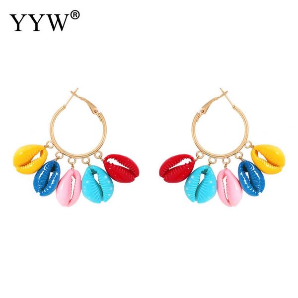 bohemia drop dangle earrings for women with shell gold color summer beach jewelry big hole fashion statement gift for girl, Silver
bohemia drop dangle earrings for women with shell gold color summer beach jewelry big hole fashion statement gift for girl, Silver
