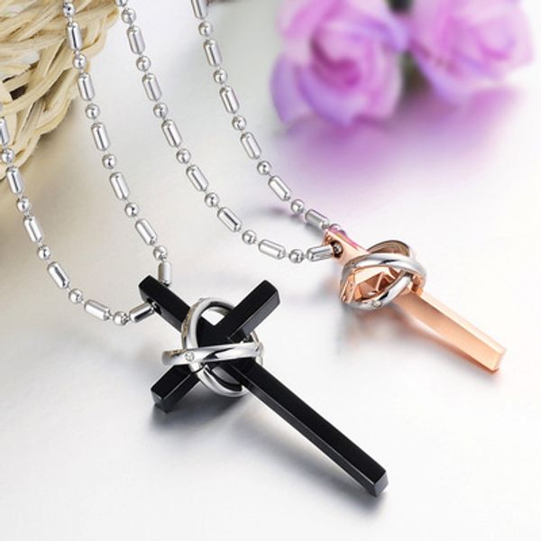 fashion-couple pendants necklaces hip hop titanium stainless steel rose gold black color anniversary jewelry valentine gift christmas gift, Silver
fashion-couple pendants necklaces hip hop titanium stainless steel rose gold black color anniversary jewelry valentine gift christmas gift, Silver