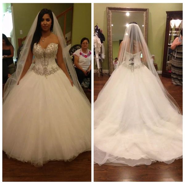 sweetheart a-line tulle wedding dresses bandage 2020 beaded bridal gowns formal long custom vestidos de mariee plus size middle east, White
sweetheart a-line tulle wedding dresses bandage 2020 beaded bridal gowns formal long custom vestidos de mariee plus size middle east, White