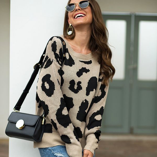 women's sweaters 4 color leopard lady women autumn winter pullovers jumpers female knitted loose warm printed 2021 mujer pull, White;black
women's sweaters 4 color leopard lady women autumn winter pullovers jumpers female knitted loose warm printed 2021 mujer pull, White;black