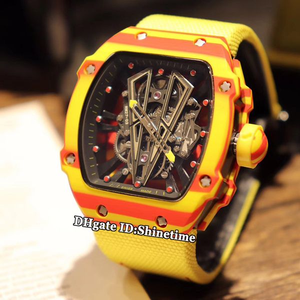 edition rm 27-03 rafael nadal ntpt red yellow carbon fiber case skeleton dial japan miyota automatic rm27-03 mens watch nylon watches, Slivery;brown
edition rm 27-03 rafael nadal ntpt red yellow carbon fiber case skeleton dial japan miyota automatic rm27-03 mens watch nylon watches, Slivery;brown