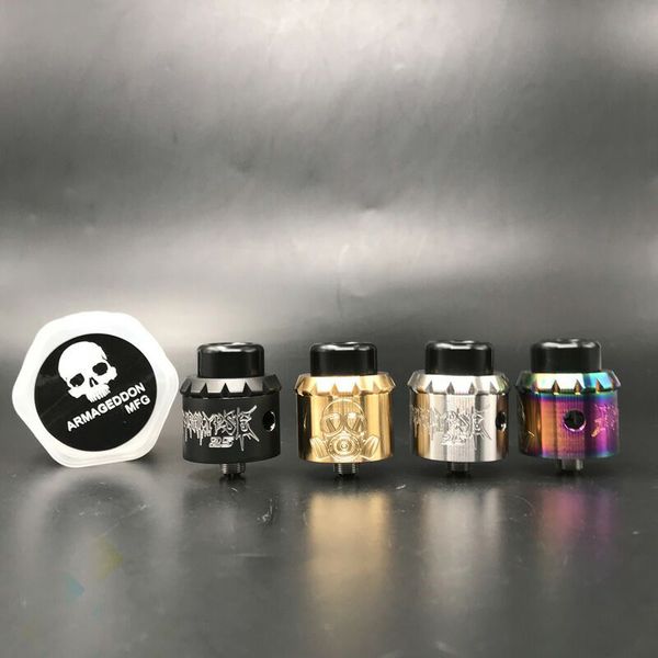 Apocalypse 25 RDA Vaporizer 25mm Diameter Atomizer 4 Colors PEEK Insulators Vape Squonk Pin Armageddon MFG Atomizers Ecig DHL Free
Apocalypse 25 RDA Vaporizer 25mm Diameter Atomizer 4 Colors PEEK Insulators Vape Squonk Pin Armageddon MFG Atomizers Ecig DHL Free
