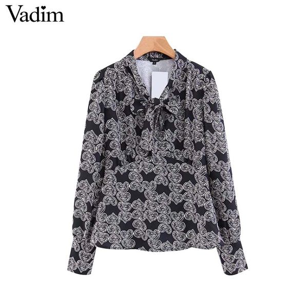 vadim women bow tie v neck blouse heart pattern print long sleeve zipper shirt vintage female casual chic blusas la615, White
vadim women bow tie v neck blouse heart pattern print long sleeve zipper shirt vintage female casual chic blusas la615, White