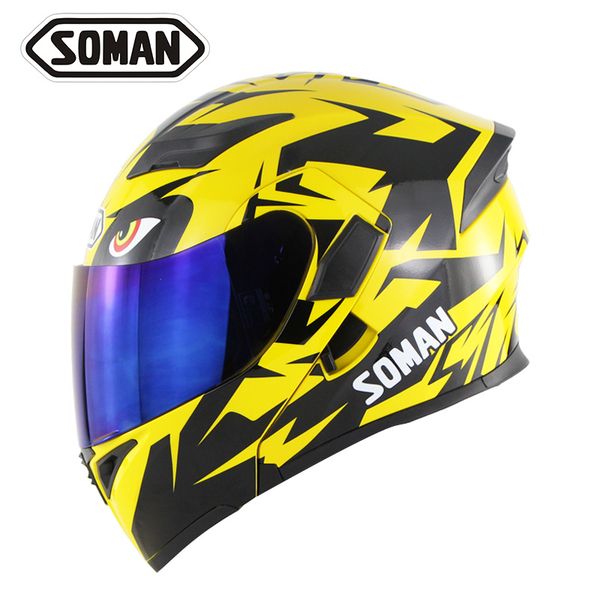soman skyeye street motorcycle helmets anti-uv 400 inner visor model flip up motorbike dot motocross racing full safety headgear
soman skyeye street motorcycle helmets anti-uv 400 inner visor model flip up motorbike dot motocross racing full safety headgear