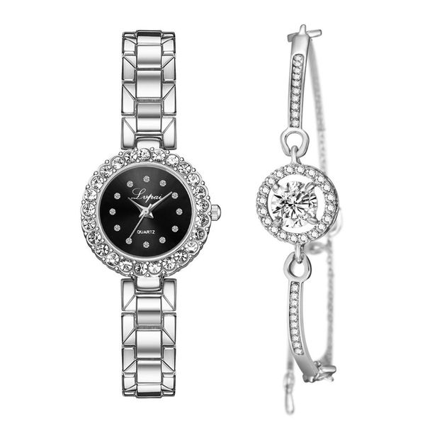 bracelet watches set women gift luxury diamond dial jewelry quartz watches montre femme lady silver steel belt watch reloj mujer, Slivery;brown
bracelet watches set women gift luxury diamond dial jewelry quartz watches montre femme lady silver steel belt watch reloj mujer, Slivery;brown