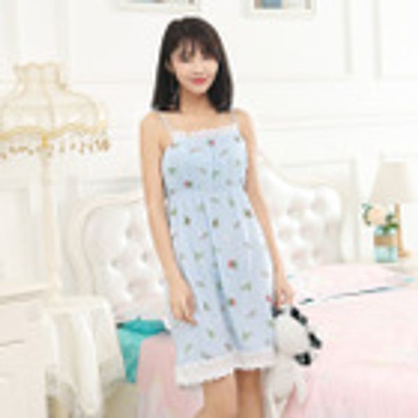 Yf215 new ummer pajama ling ladie lace cotton home ervice