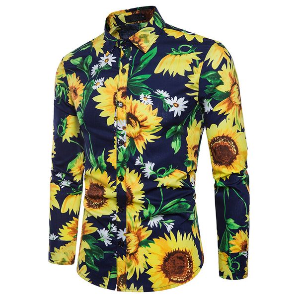 mens casual button down dress shirts autumn new sunflower floral print shirt men party hawaiian shirt camisas, White;black
mens casual button down dress shirts autumn new sunflower floral print shirt men party hawaiian shirt camisas, White;black