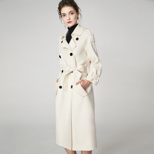 winter woman coats high-end fashion cashmere coat 2019 solid color was thin woolen coat 100% wool female large size jacket, Black
winter woman coats high-end fashion cashmere coat 2019 solid color was thin woolen coat 100% wool female large size jacket, Black