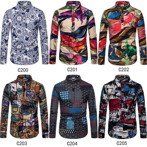 2019 new men's floral shirt long sleeve casual shirt fashion flower printed turn-down collar slim fit for mens clothing, White;black
2019 new men's floral shirt long sleeve casual shirt fashion flower printed turn-down collar slim fit for mens clothing, White;black