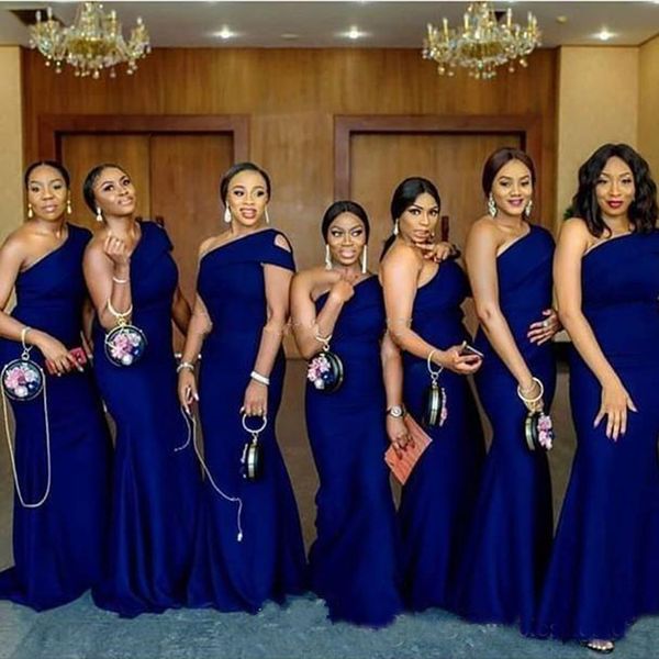 Royal Blue One Shoulder Mermaid Bridesmaid Dresses Simple African Wedding Guest Gowns Country Maid Of Honor Dress Plus Size
Royal Blue One Shoulder Mermaid Bridesmaid Dresses Simple African Wedding Guest Gowns Country Maid Of Honor Dress Plus Size