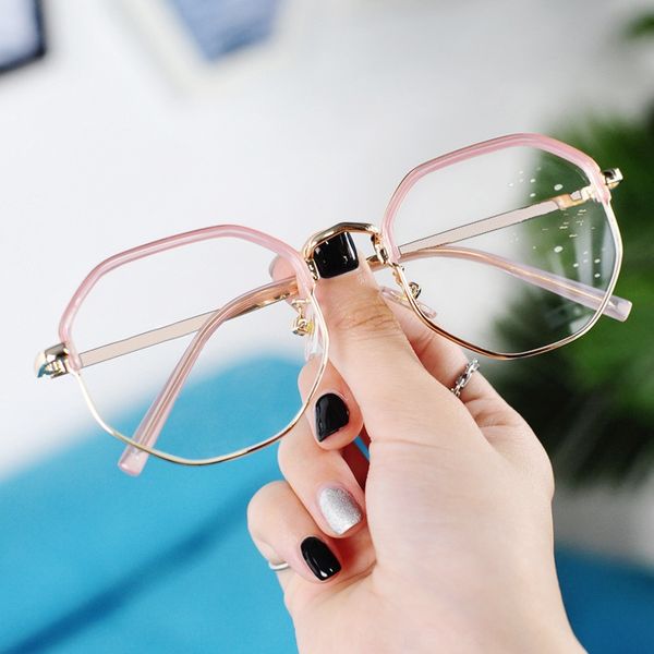 myopia female anti-blue light myopia glasses radiation ultra light polygon glasses frame thin student 8957, Silver
myopia female anti-blue light myopia glasses radiation ultra light polygon glasses frame thin student 8957, Silver